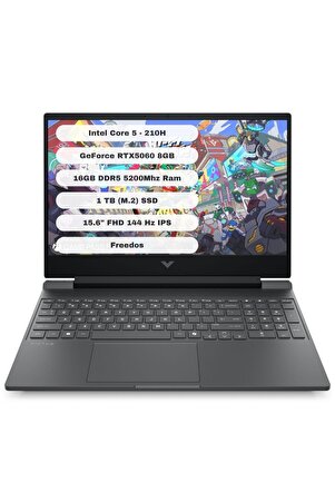 HP Victus Gaming Laptop Intel Core 5-210H 16GB 1TB SSD RTX5060 144Hz DOS 15.6" FHD Mika Gümüş C21SGEA