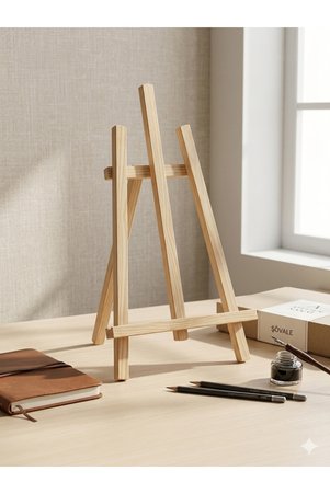 Hobialem Masaüstü Şövale Ahşap Mini Şövale Üç Ayaklı Resim Şövalesi Ressam Sehpası