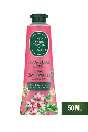 Eyüp Sabri Tuncer Japon Kiraz Çiçeği Doğal Zeytinyağlı El ve Vücut Kremi 50 ml