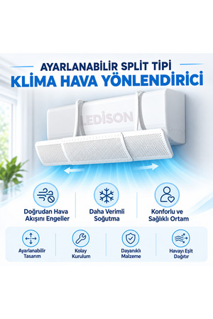 ledison Ayarlanabilir Split Tipi Klima Hava Yönlendirici Klima Siperliği Klima Çarpması için Aparat