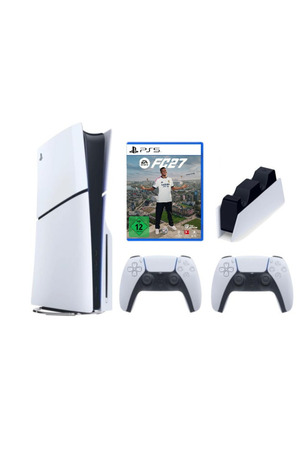 Sony Playstation 5 Slim Cdli + 2.kol Dualsense + Şarj İstasyonu + PS5 FC27