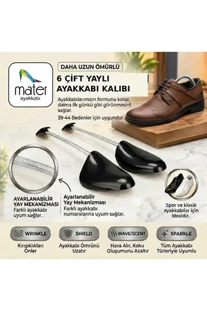 Genel Markalar Acar King 6 Çift Erkek Yaylı Ayakkabı Kalıbı 39-44