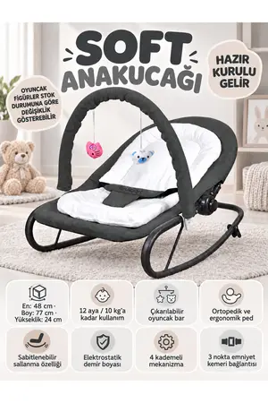 Shadow Size Soft Anakucağı - Hazır Kurulu Gelir - Sallanır - 4 Kademe - Sabitlenebilir Anadizi