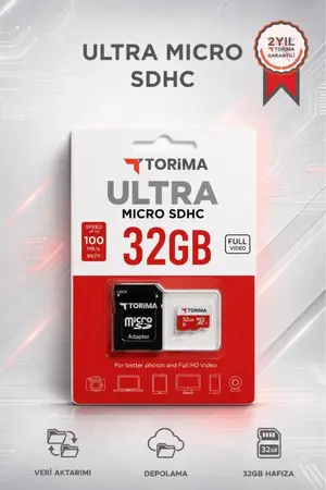 Torima 32 GB Micro Sd Kart Hafıza Kartı 100MB/s Adaptör Dahil