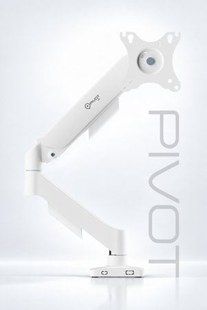 Pivot 17-32'' Tek Kollu Monitör Kolu - Tam Hareketli Monitör Tutucu - Vesa Uyumlu Monitör Standı Beyaz