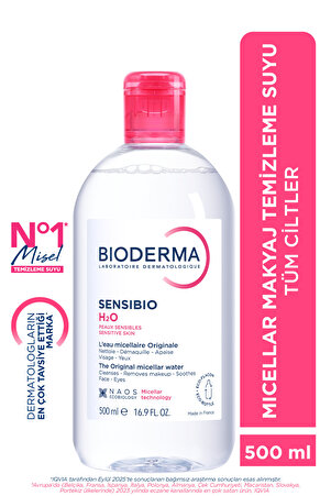 Bioderma Sensibio H2O Hassas ve Normal Ciltler için Micellar Arındırıcı Makyaj Temizleme Suyu 500 ML