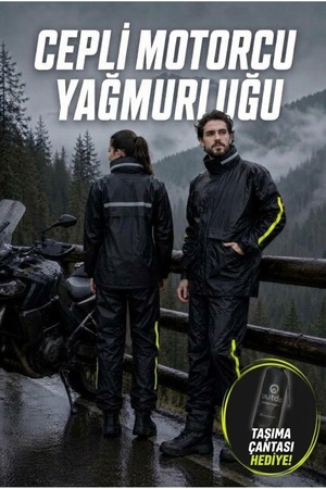 Byoutdo Cepli Motorcu Kurye Yağmurluğu Su ve Rüzgar Geçirmez