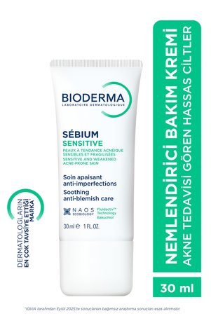 Bioderma Sebium Sensitive Hassas ve Akne Eğilimli Ciltler Kızarıklık Karşıtı Nemlendirici Bakım Kremi 30 ml