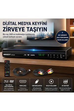 WISCENT Blu-ray Oynatıcı "Disk ve USB Arşivinizi Aynı Cihazda Buluşturun"