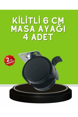 helinaria 4’lü Sehpa ve Restoran Arabası İçin Kilitli Ayak