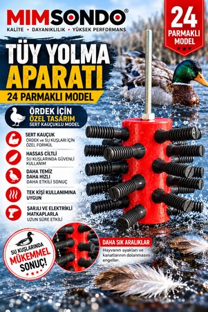 MİMSONDO 24 Parmaklı Yaban Ördeği TÜY Yolma Aparatı