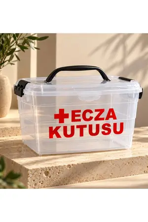 DEEMBRO Ecza Kutusu 14 Lt Ilk Yardım Ecza Dolabı Çantası Ilaç Kutusu Ilaç Saklama Kabı Ilaç Dolabı Büyük Boy