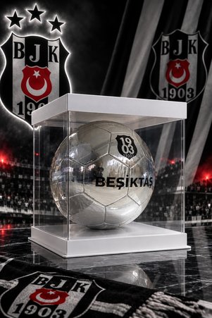 Beşiktaş Orjinal Lisanslı Premium Parlak Futbol Topu Pompa Hediyeli