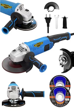 DOZZER Alman 1500w Bakır Sargılı Devir Ayarlı 115-125 Mm Avuç Içi Spiral Taşlama Makinası 2 Taş Hediyeli