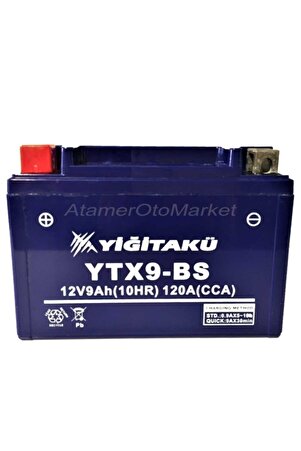 YİĞİT AKÜ 12 V 9 Ah-amper Ytx9-bs Motosiklet Aküsü mm
