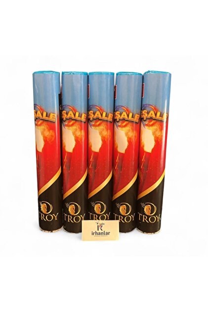 İRHANLAR İrhanlar Bambu Pro Çift Tüplü Fitilli 45 Sn Yanma Süresi Düğün Kına Sünnet İthal 5 Adet Mavi Renk