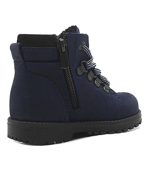 Ortopedikal Rakerplus Griffon 8028-Ln1 Lacivert Nubuk % 100 Deri Fermuarlı Erkek Bebek Çocuk Bot 