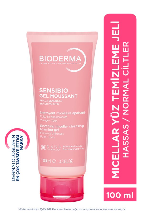 Bioderma Sensibio Foaming Gel Hassas Normal Ciltler için Durulanan Micellar Temizleme Jeli 100 ml