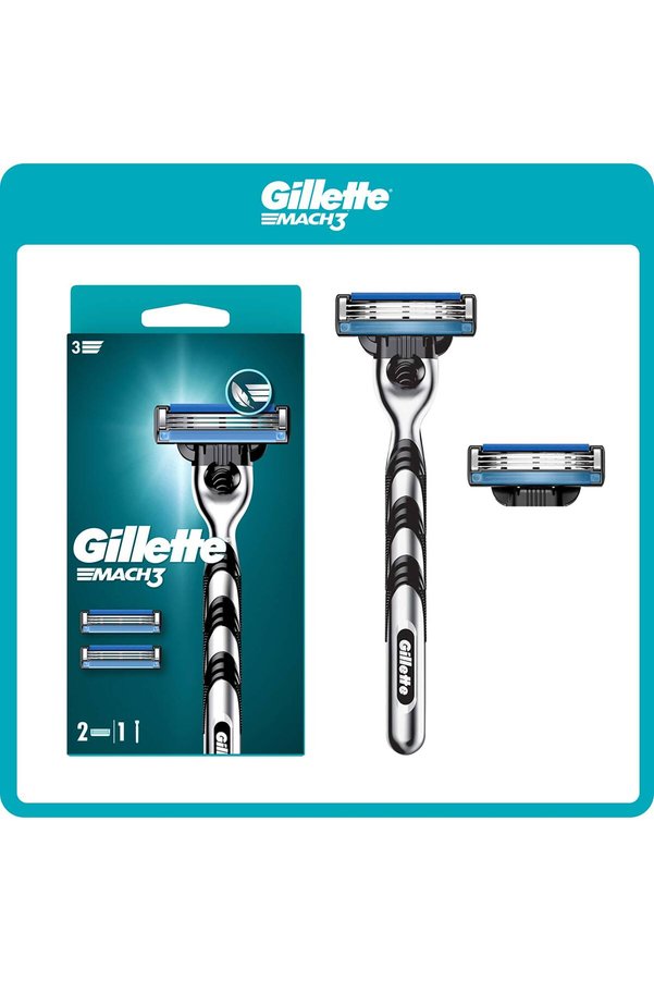 Gillette Mach 3 Tıraş Makinesi Gövde + 2 Adet Başlık
