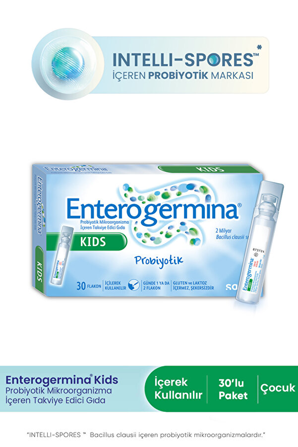 Enterogermina Kids 30 Flakon 2 Milyar Bacillus Clausii Sporu İçeren Probiyotik