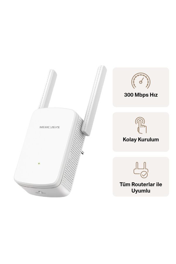 Mercusys ME12 300 Mbps Wi-Fi Menzil Genişletici 2 Antenli Sinyal Güçlendirici Range Extander
