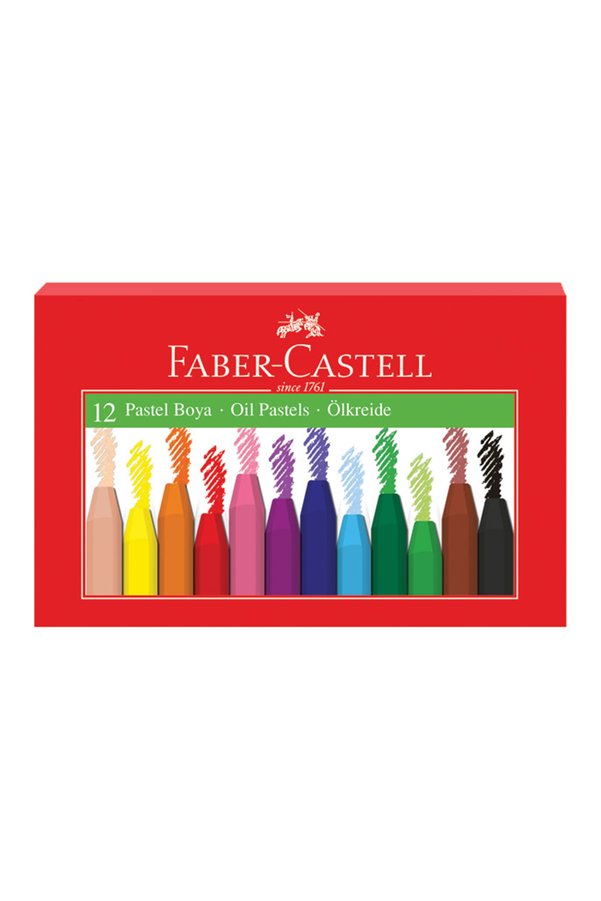 Faber Castell Pastel Boya 12 Renk Canlı Parlak ve Örtücü Renkler Yumuşak Kullanım Yoğun Pigmentli