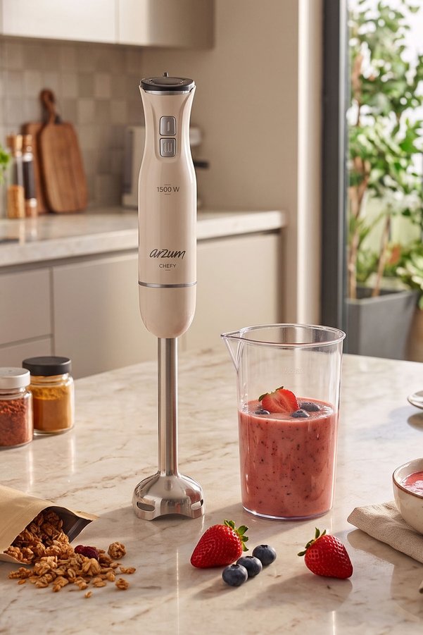 Arzum AR1139 Chefy El Blender 1500W 2 Kademeli Karıştırma Kabı Beyaz