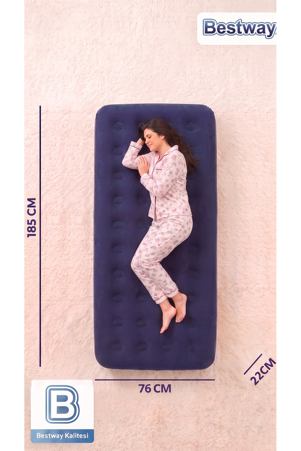 BESTWAY Şişme Yatak 185x76x22 cm 67000