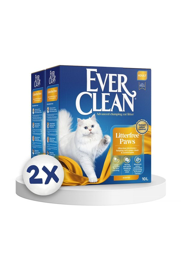 Ever Clean Litterfree Paws Patilere Yapışmayan Topaklanan Kedi Kumu 10 Lt X 2 Adet