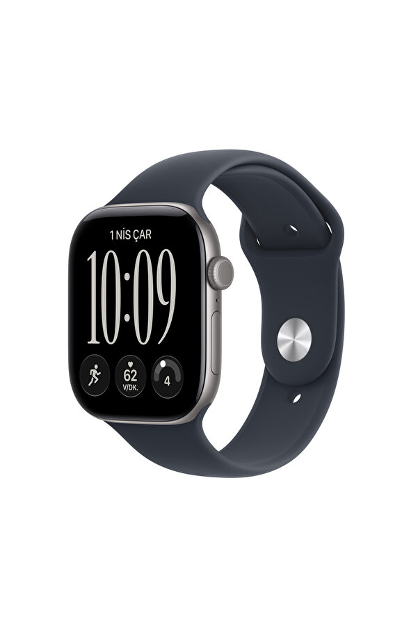 Apple Watch Series 12 GPS 42mm Uzay Grisi Alüminyum Kasa ve Lacivert Spor Kordon - S/M