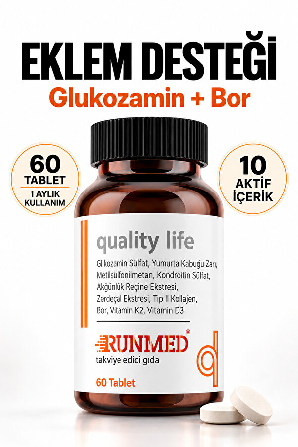 Quality Life Runmed Glukozamin Kondroitin Tip 2 Kolajen D3 K2 Glucosamine Chondroitin Msm Glikozamin Kollagen