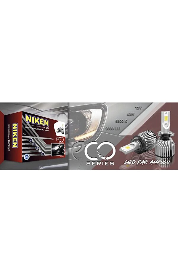 Ni̇ken Eco Seri̇si̇ 8000 Lümen H7 / H4 / H11 / H1 / H10 / 9005 / 9006 Led Xenon Far Ampulü