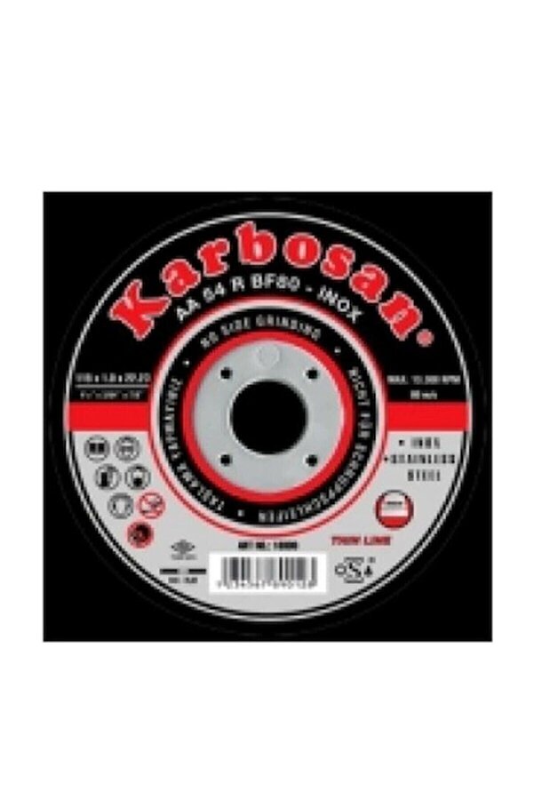 Inox Metal Kesi̇ci̇ Ince Taş 115 Mm 25 Adet