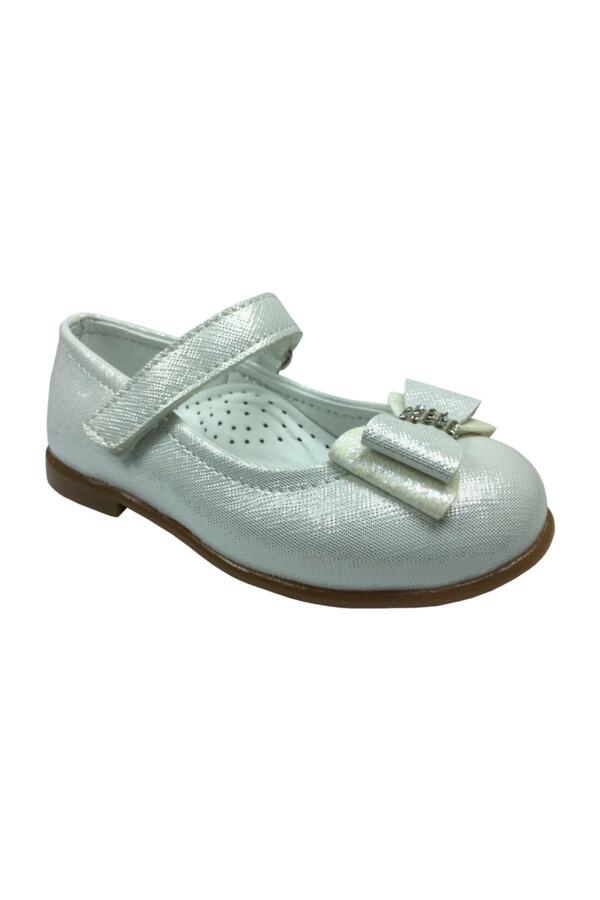 Ti̇pi̇ş Ti̇pi̇ş  Bebe Acık Gri̇ Parlak Katli̇ Taşli̇ Fi̇yonk Ki̇z Çocuk Babet