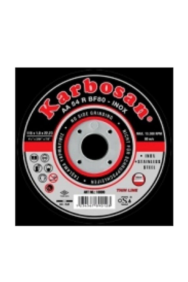 Inox Metal Kesi̇ci̇ Ince Taş 115 Mm 25 Adet