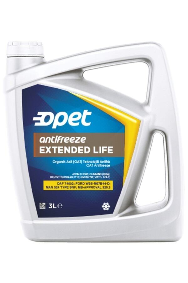 opet Kırmızı Antifiriz Extended Life Antifiriz 3 Litre