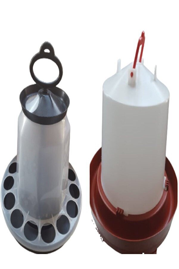 Tekplast Tavuk Yemli̇ği̇ 6 Kg & Tavuk Suluğu 8 Lt Ayaksız (Kekli̇k, Bıldırcın Ve Di̇ğer Kanatlı Hayvanlar İçi̇n)