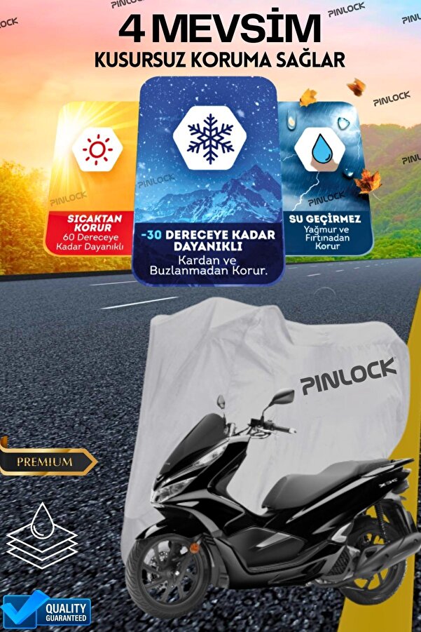pinlock Honda Pcx Su Geçirmez Dayanıklı Motosiklet Brandası