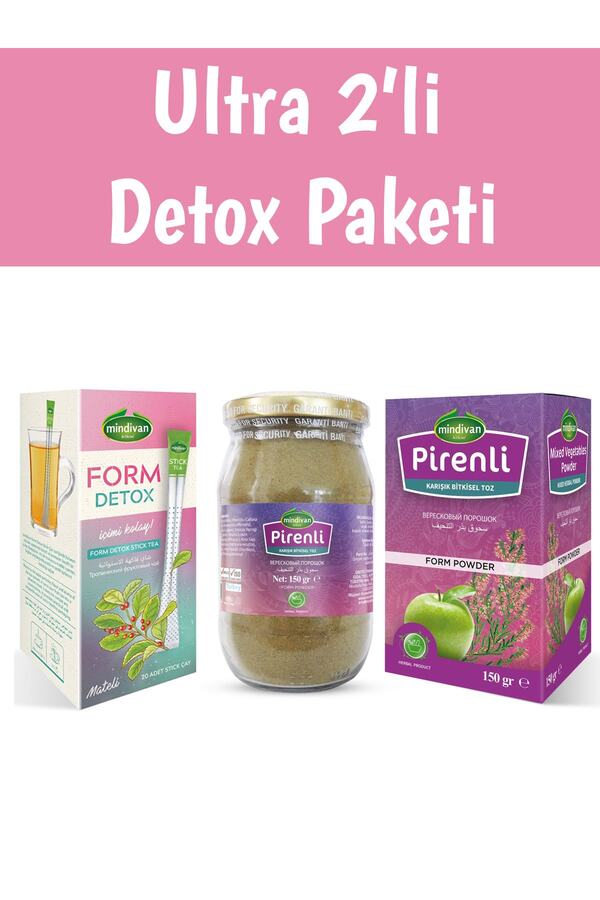 2 Li̇ Form Bi̇tki̇ Çayı Paketi̇ Pi̇renli̇ Toz Ve Sti̇ck Çay