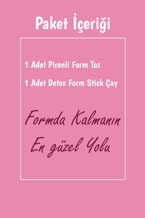 2 Li̇ Form Bi̇tki̇ Çayı Paketi̇ Pi̇renli̇ Toz Ve Sti̇ck Çay
