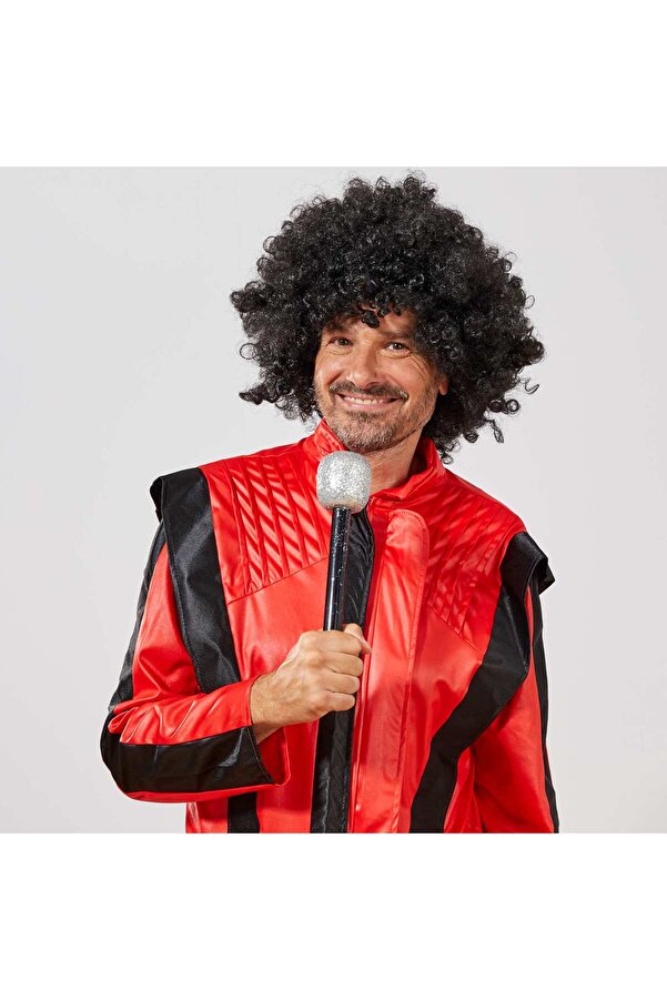 Go İthalat Si̇yah Renk Kıvırcık Afro Bonus Peruk (4352)