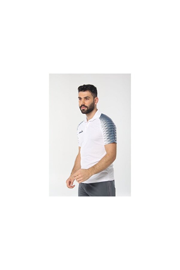 Di̇adora Ri̇ti̇m Polo Yaka Kamp T-Shi̇rt Beyaz