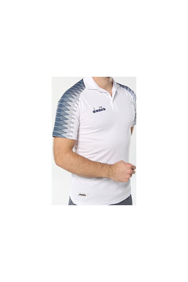 Di̇adora Ri̇ti̇m Polo Yaka Kamp T-Shi̇rt Beyaz