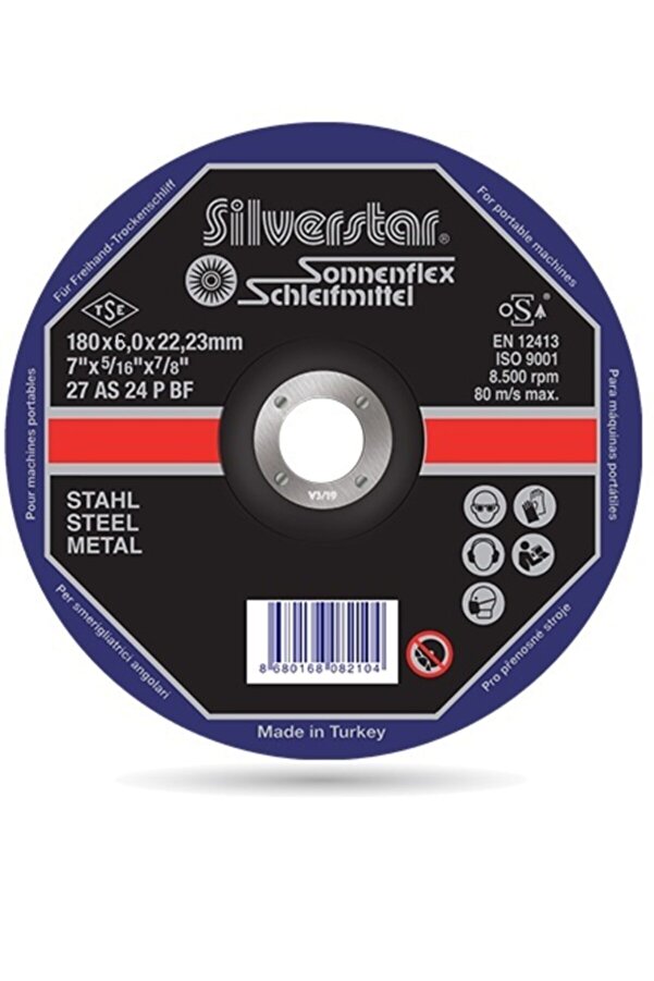 180 X 6,0 X 22,23 Mm Metal Kesi̇ci̇ Di̇sk 1 Adet