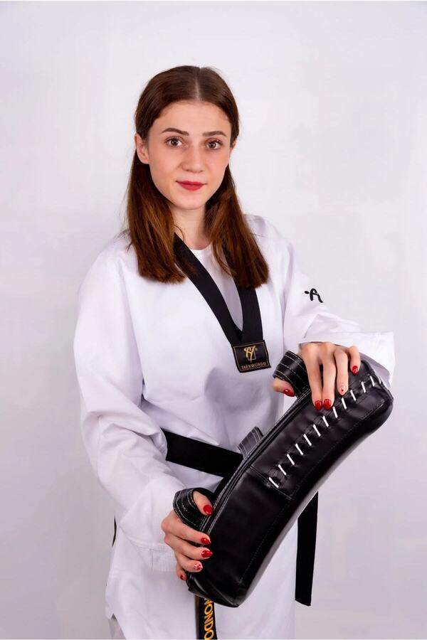 HAŞADO Siyah Taekwondo Kickboks Karate Mma Küçük Eğri Darbe Yastık