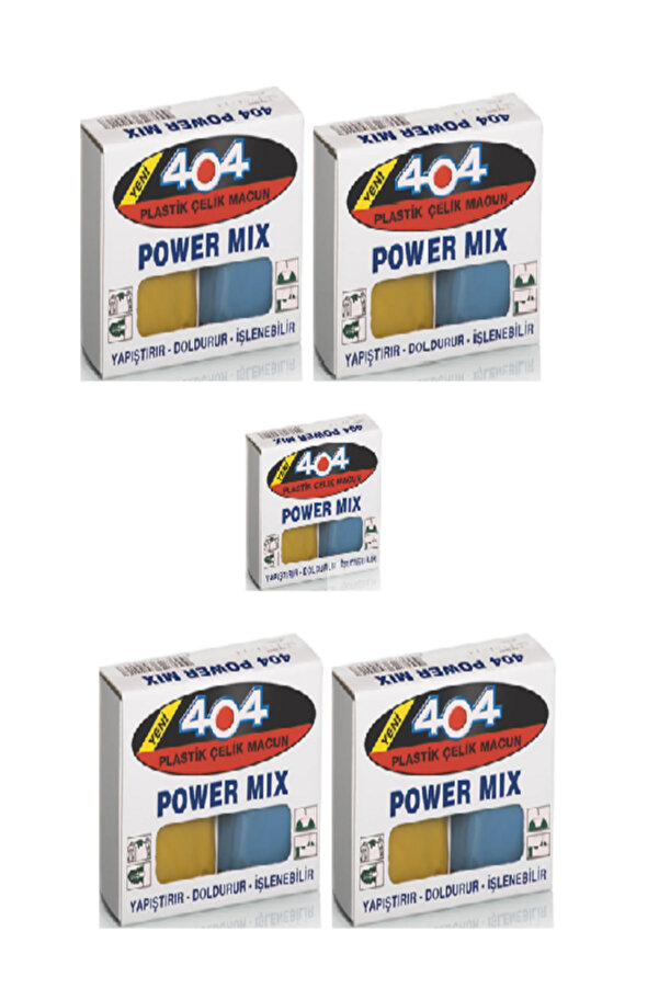 Power Mi̇x Hamur Yapıştırıcı Mi̇ni̇ 40 Gram Güçlü Ve Küvetli̇ Yapıştırıcı 5 Adet..