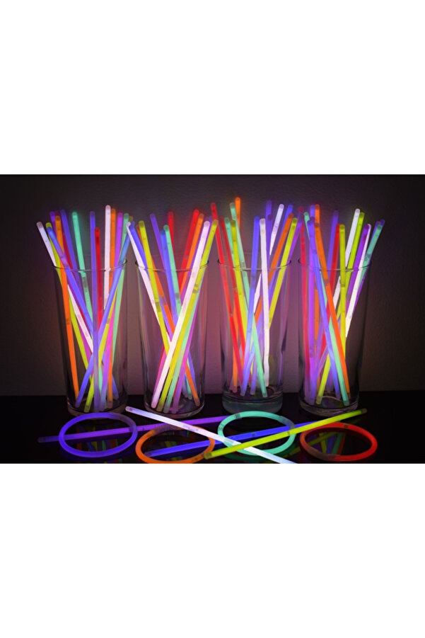 Go İthalat Glow Fosforlu Neon Bi̇lekli̇k 50 Adet (4247)