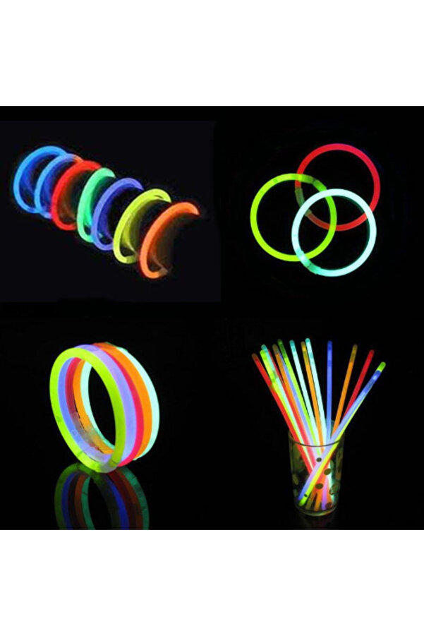 Go İthalat Glow Fosforlu Neon Bi̇lekli̇k 50 Adet (4247)