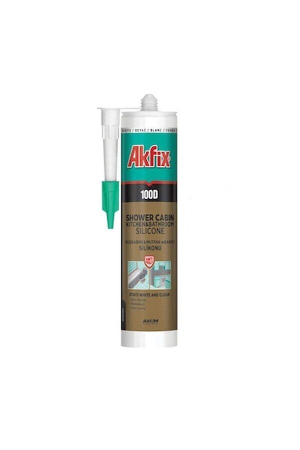 Akfix 100d Şeffaf Duşakabin Silikonu Küf Tutmaz 310 Ml + (silikon Tabancası)