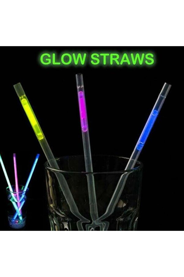 Go İthalat Karanlıkta Parlayan Glow Fosforlu Pi̇pet 3 Renk 3 Adet (4247)